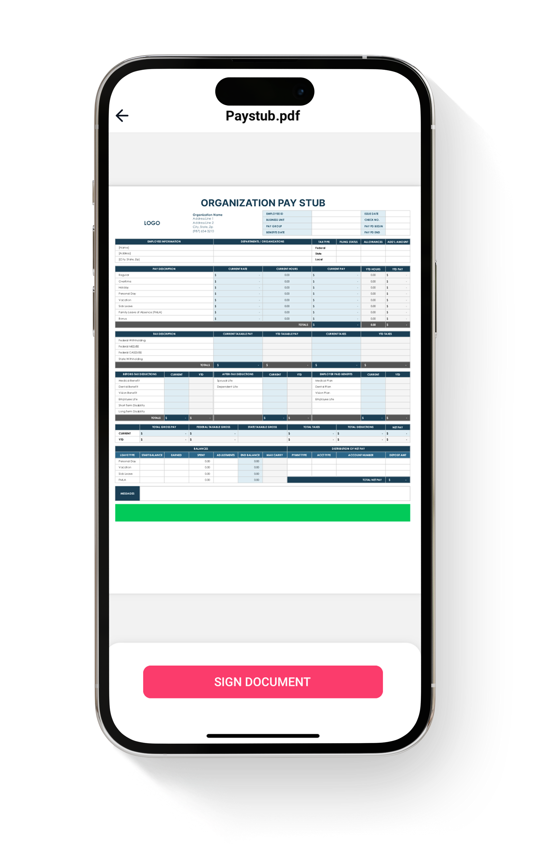 HR Management Software - Paystub